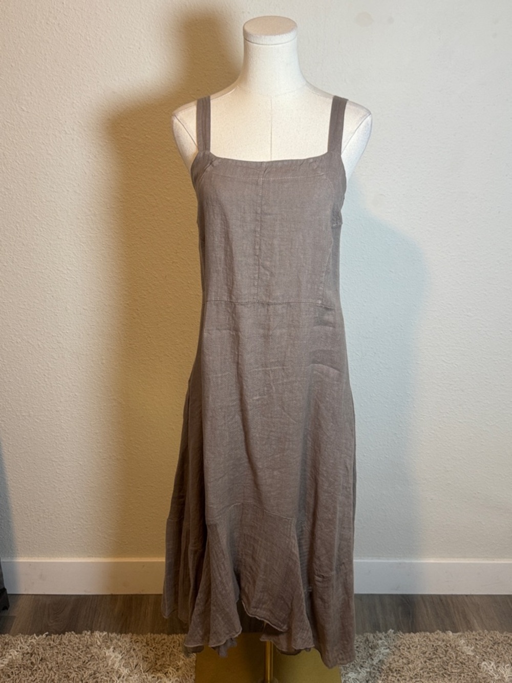 NWT Inizio Made in Italy Magic Sleeveless Linen Midi Dress size Medium